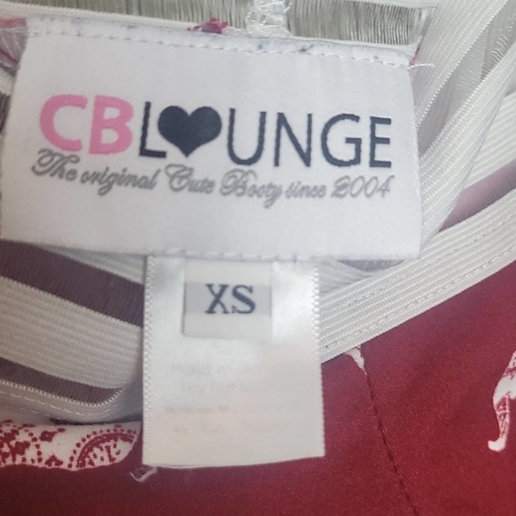 Cute Booty Leggings Kelli Nishimoto Sz XS Red White Elephant - Picture 8 of 8